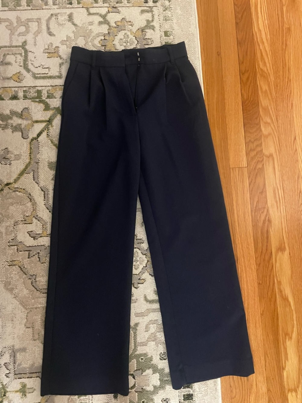Abercrombie & Fitch Black Wide-Leg Dress Pants